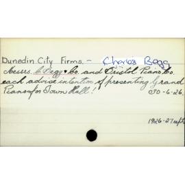 Dunedin City - Firms - Charles Begg