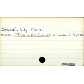 Dunedin City - Firms - Clifford & Braithwaite
