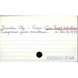 Dunedin City - Firms - Gun Target Industries