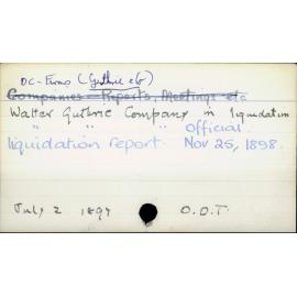 Dunedin City - Firms - (Guthrie and Co)