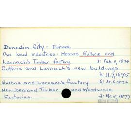Dunedin City - Firms - Guthrie and Larnach