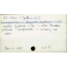 Dunedin City - Firms - (Guthrie and Co)