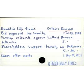 Dunedin City - Firms - Guthrie Bowron 