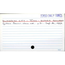 Dunedin City - Firms - Guthrie Bowron