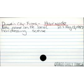 Dunedin City - Firms - Hairworks