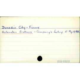 Dunedin City - Firms -  Hallenstein Brothers