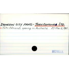 Dunedin City - Firms - John Edmond Ltd