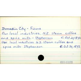 Dunedin City - Firms - D. Stephenson & Company Litd