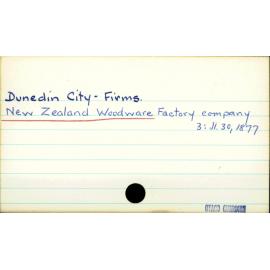 Dunedin City - Firms - New Zealand Woodware