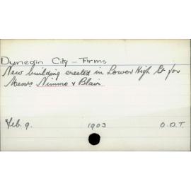 Dunedin City - Firms - Nimmo & Blair