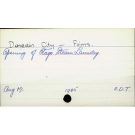 Dunedin City - Firms - Otago Steam Laundry
