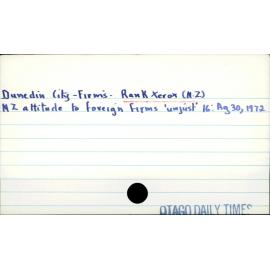 Dunedin City - Firms - Rank Xerox (N.Z.)