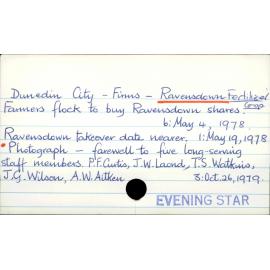 Dunedin City - Firms - Ravensdown Fertiliser Co-op