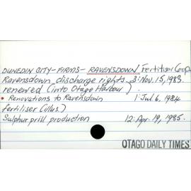 Dunedin City - Firms - Ravensdown Fertiliser Co-op