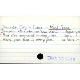 Dunedin City - Firms - Real Foods