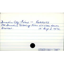 Dunedin City - Firms - Reddells