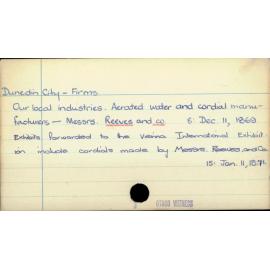 Dunedin City - Firms - Reeves and co.