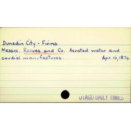 Dunedin City - Firms - Reeves and Co.