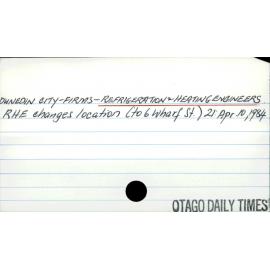 Dunedin City - Firms - Refrigeration and Heating Engineers Ltd