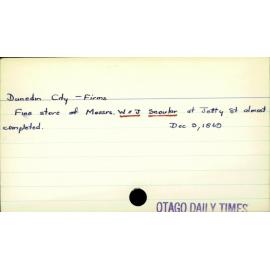 Dunedin City - Firms - W & J Scoular