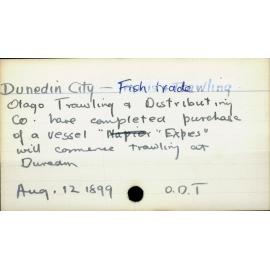 Dunedin City - Fish trade