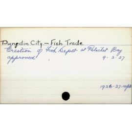 Dunedin City - Fish trade