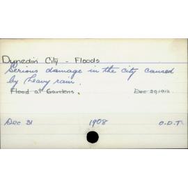 Dunedin City - Floods