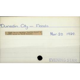Dunedin City - Floods