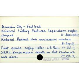 Dunedin City - Football