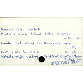 Dunedin City - Football