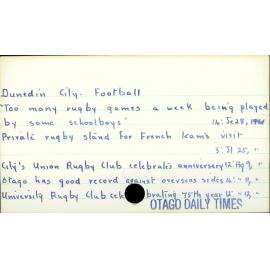 Dunedin City - Football
