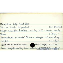 Dunedin City - Football