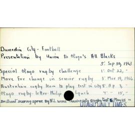 Dunedin City - Football