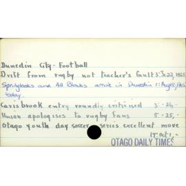 Dunedin City - Football