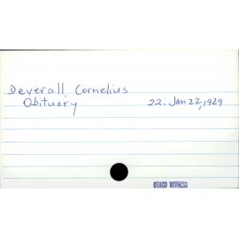 Deverall, Cornelius