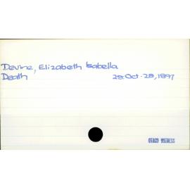 Devine, Elizabeth Isabella
