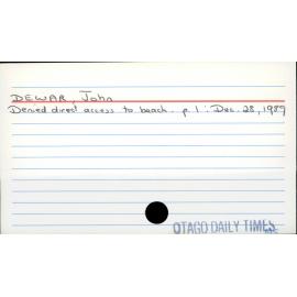 Dewar, John