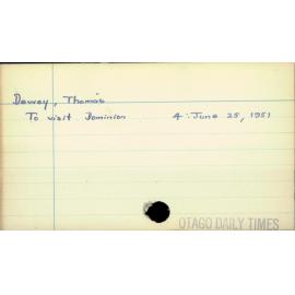 Dewey, Thomas