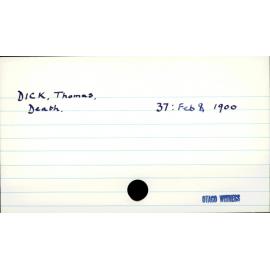 DICK, Thomas