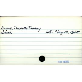 Angus, Charlotte Thoday