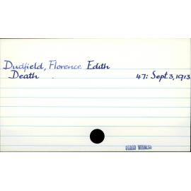 Dudfield, Florence Edith