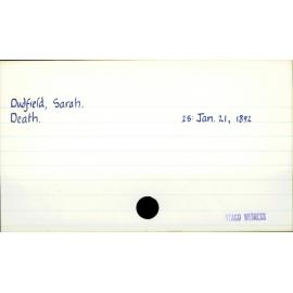 Dudfield, Sarah
