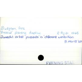 Dudgeon, Vere