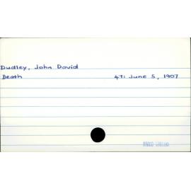 Dudley, John David