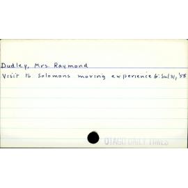 Dudley, Mrs. Raymond