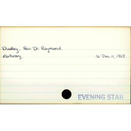 Dudley, Rev. Dr. Raymond
