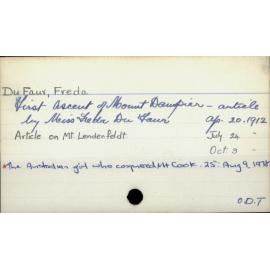 Du Faur, Freda