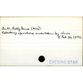 Duff, Betty Anne (Mrs).