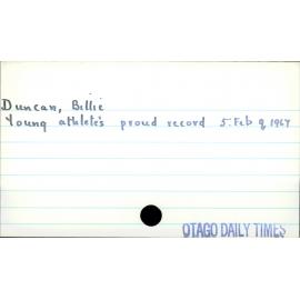 Duncan, Billie
