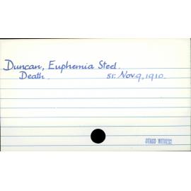Duncan, Euphemia Steel.